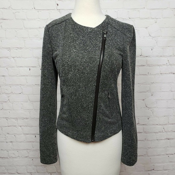 Catherine Malandrino Jackets & Blazers - Catherine Malandrino Moto Blazer Jacket MarledGray